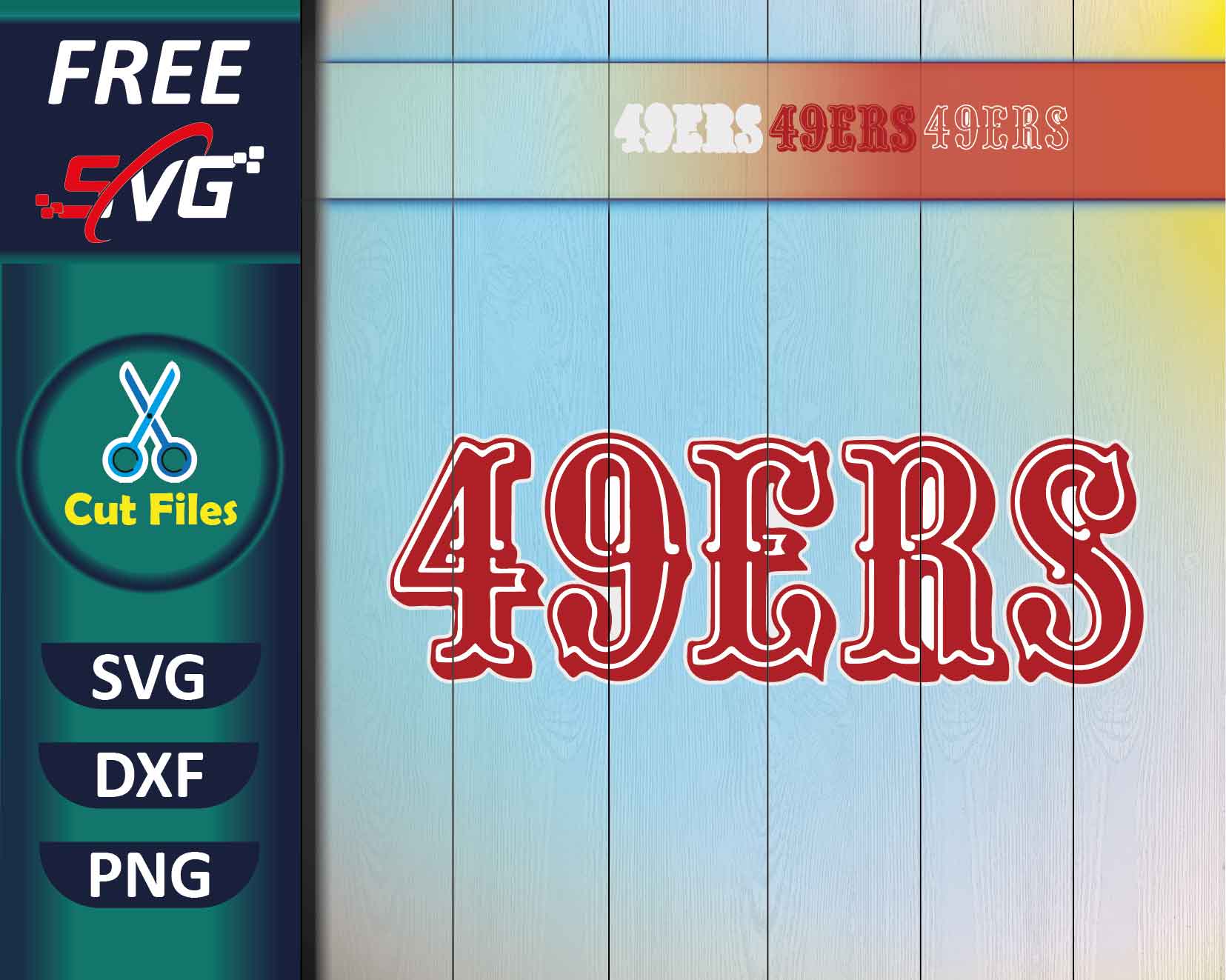 49ers Lips SVG,EPS & PNG Files - Digital Download files for Cricut
