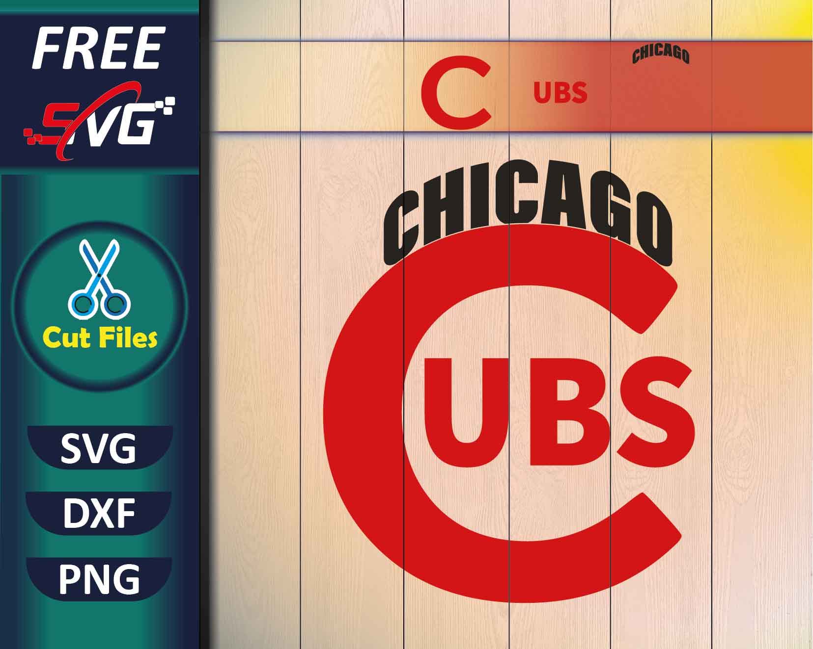 Chicago Cubs Logo SVG Cut File - Free Sports Logo Downloads