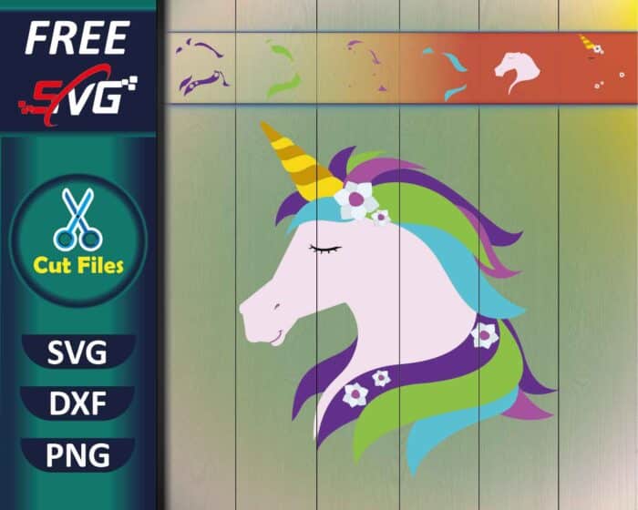 Cute Unicorn SVG Free