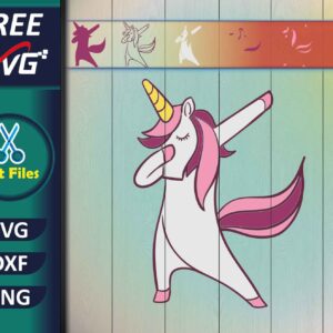 Dabbing Unicorn SVG Free
