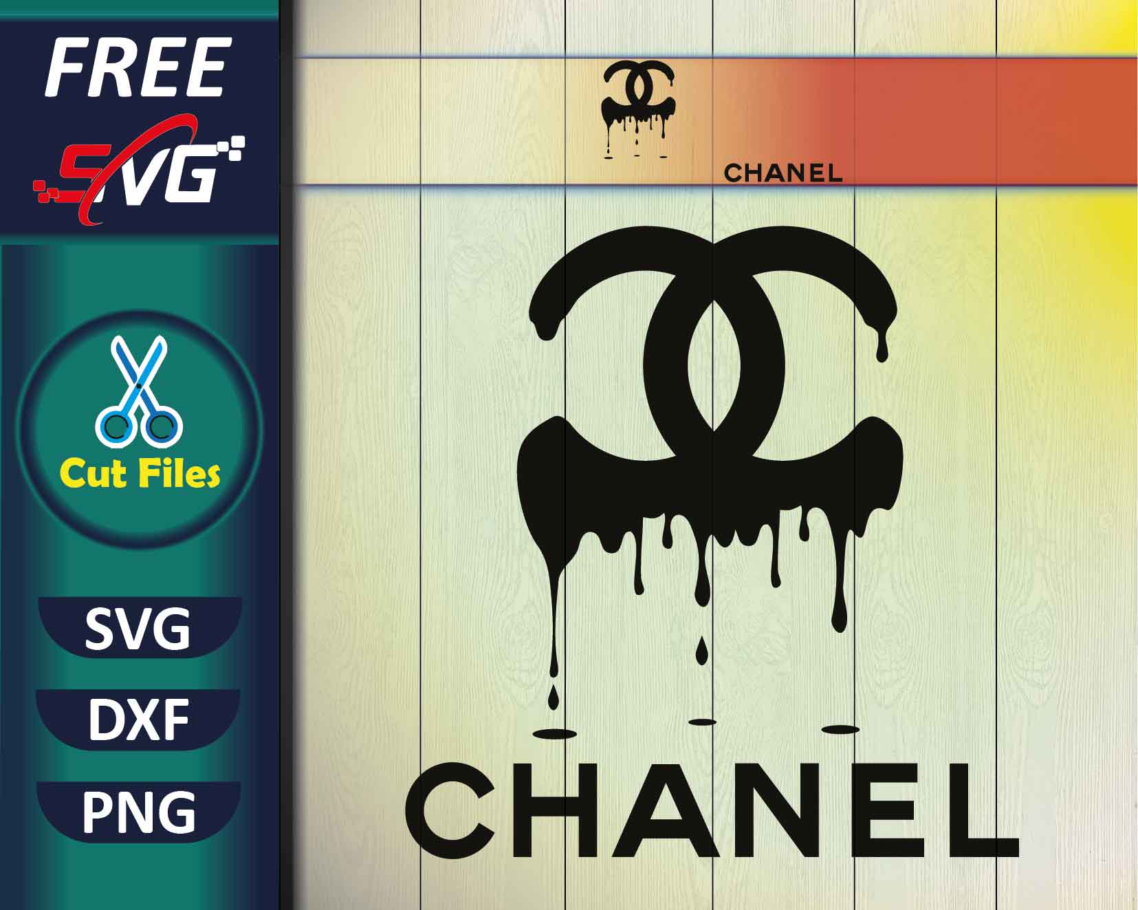 Dripping Chanel Logo Free | Free SVG files