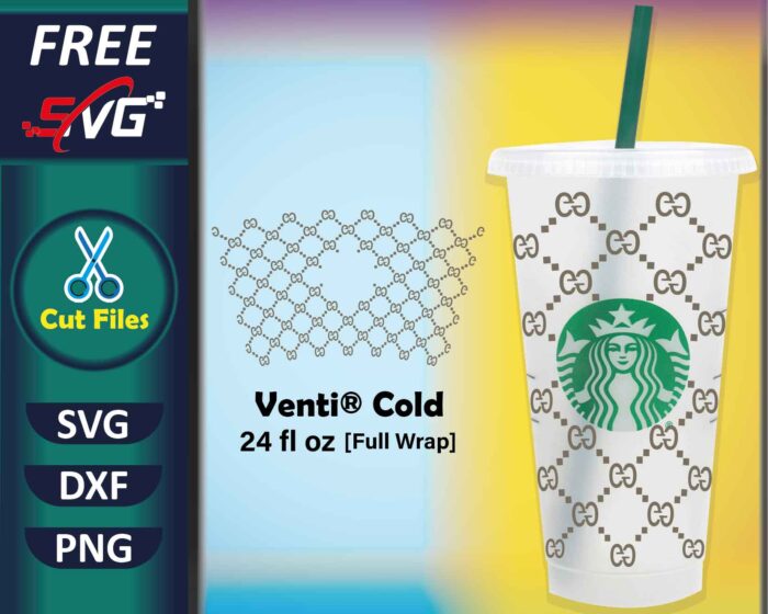 Gucci Starbucks cup SVG free