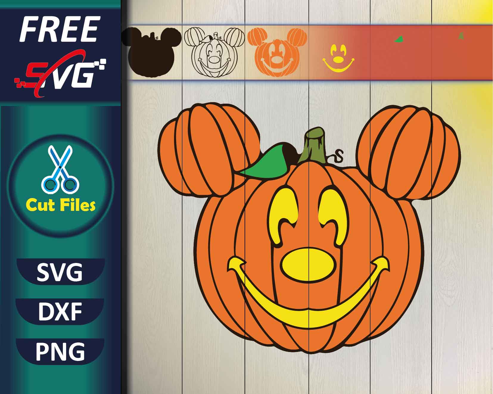 Mickey Pumpkin SVG Free | Free SVG files