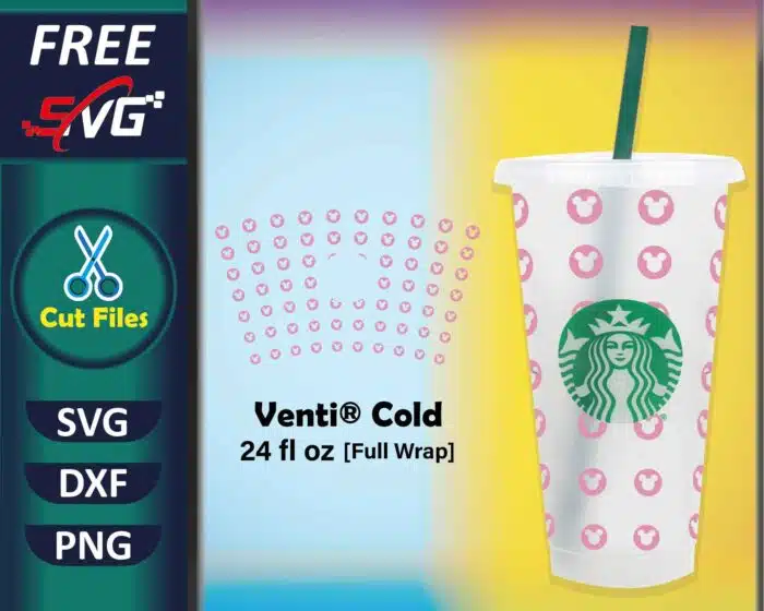 Mermaid Starbucks Cold Cup Wrap 24oz