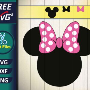 Minnie Mouse silhouette SVG Free