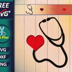 Stethoscope With Heart SVG Free