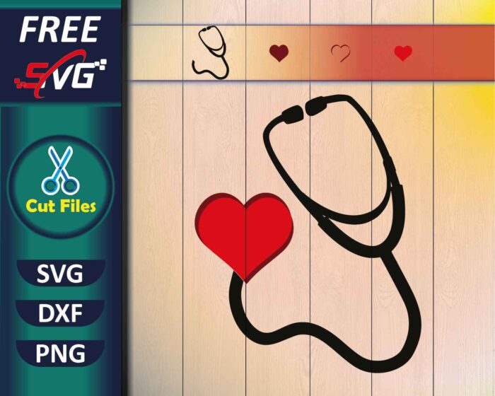 Stethoscope With Heart SVG Free