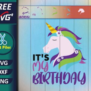 Unicorn Birthday SVG Free