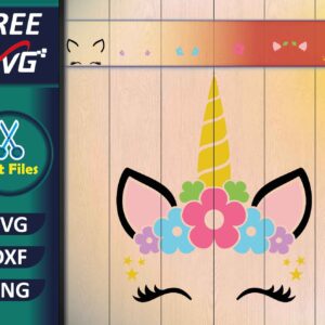 Unicorn Flowers SVG Free