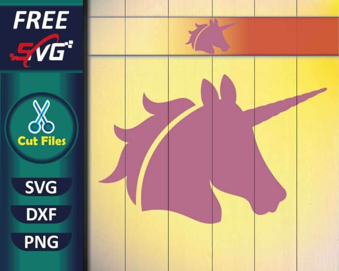 Unicorn Head Silhouette SVG Free