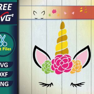 Unicorn rose SVG Free