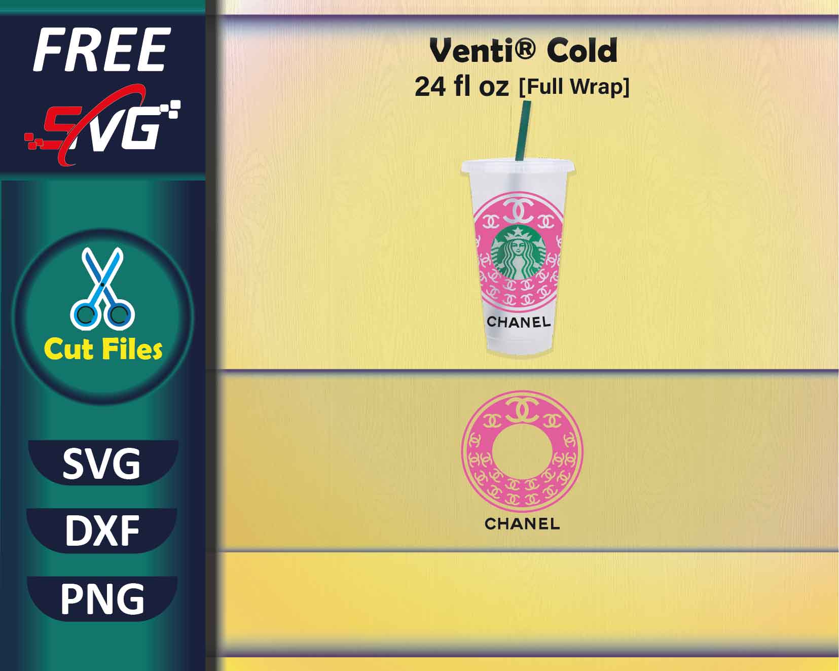 Chanel Starbucks cup SVG Free