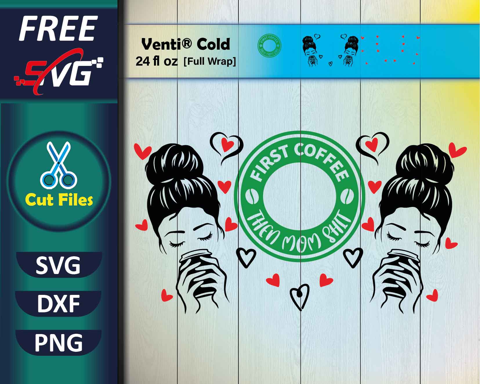 Free FREE Starbucks Wrap SVG | Leopard Print SVG SVG Cut File for Cricut,  Cameo Silhouette