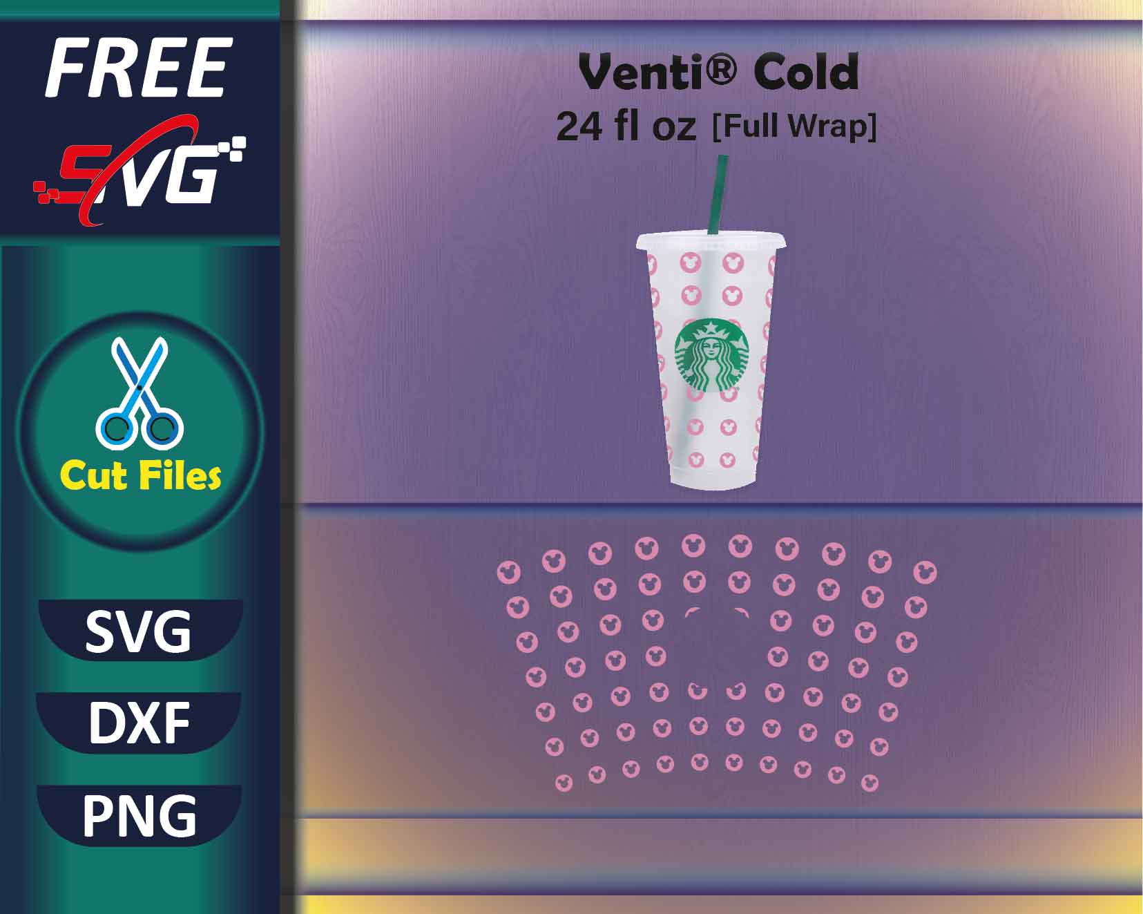Full Wrap Louis Vuitton For Starbucks Cup Svg