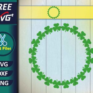 shamrock monogram SVG Free