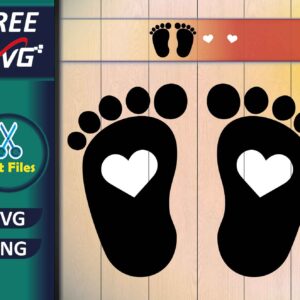 Baby feet SVG Free Download, baby footprint SVG free