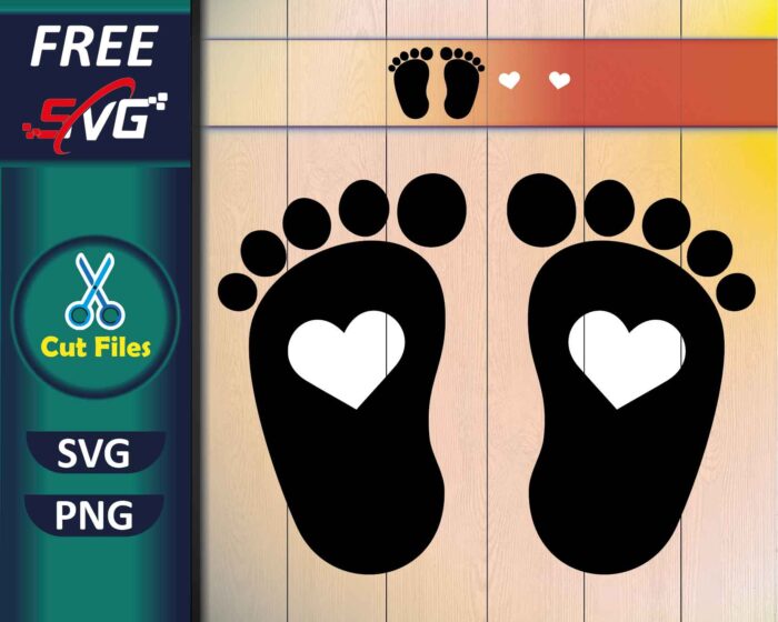 Baby feet SVG Free Download, baby footprint SVG free