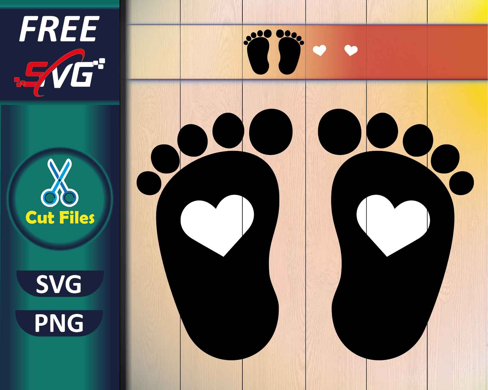 Baby feet SVG Free Download, baby footprint SVG free - Free SVG Cut Files