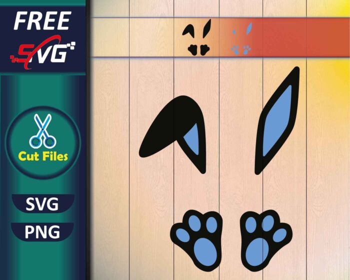 Bunny ears and feet SVG Free