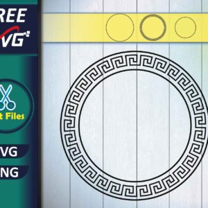 Circle Greek Wave SVG Free