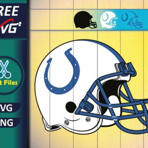 Indianapolis Colts Football Helmet SVG Free