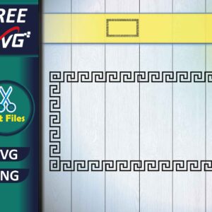 Rectangle Greek Key Frame SVG Free