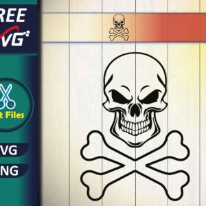 Skull and Crossbones SVG Free