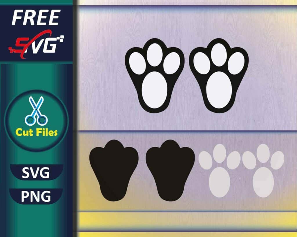 Bunny Feet SVG Free Download - Free SVG Cut Files