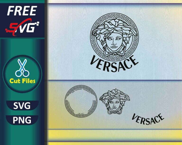 Versace Medusa Logo SVG Free | Greek Key Wreath