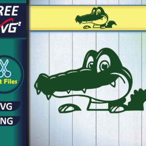 Alligator head, Crocodile One Color SVG Free