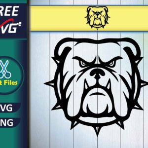 Bulldog Face SVG Free