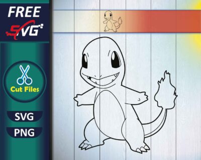 Charmander Silhouette SVG Free | coloring page