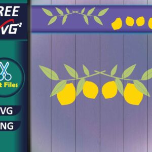 Lemon Branch SVG Free for Cricut
