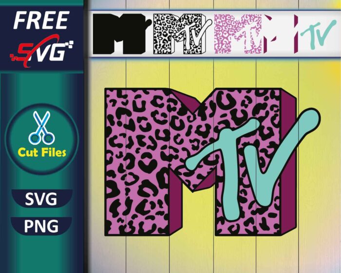MTV Logo Leopard SVG Free