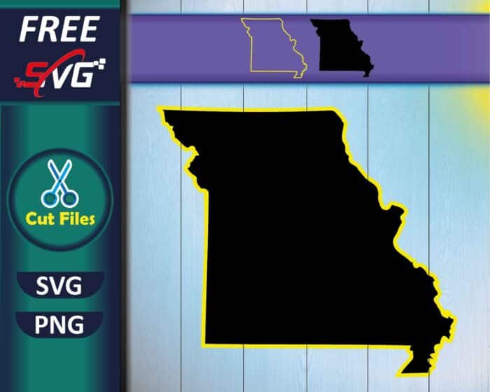 Missouri State Map SVG Free