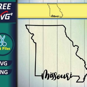 Missouri State Map outline SVG Free