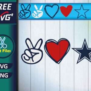 Peace Love Cowboys SVG Free, Football SVG