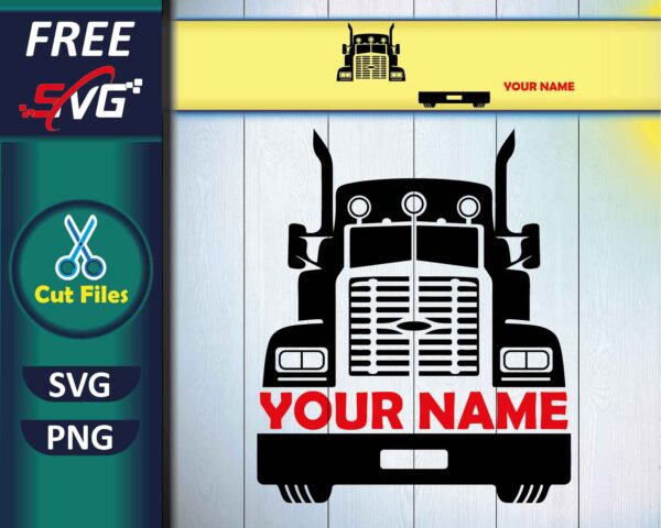Semi Truck Svg Free American Trucker Monogram SVG Semi Truck Svg Free American Trucker Monogram SVG