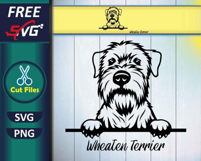 Wheaten Terrier Dog SVG Free files for Cricut