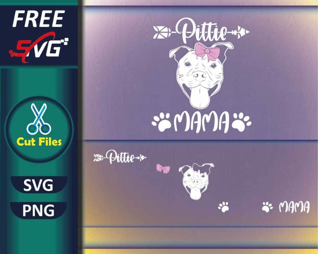 Pitbull Mama SVG Free, Pitbull Dog Peeking Peek