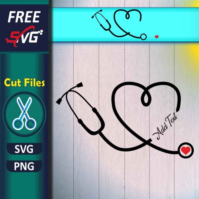 Heart Stethoscope SVG, Free SVG Files for Cricut