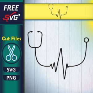 Stethoscope Heartbeat SVG Free