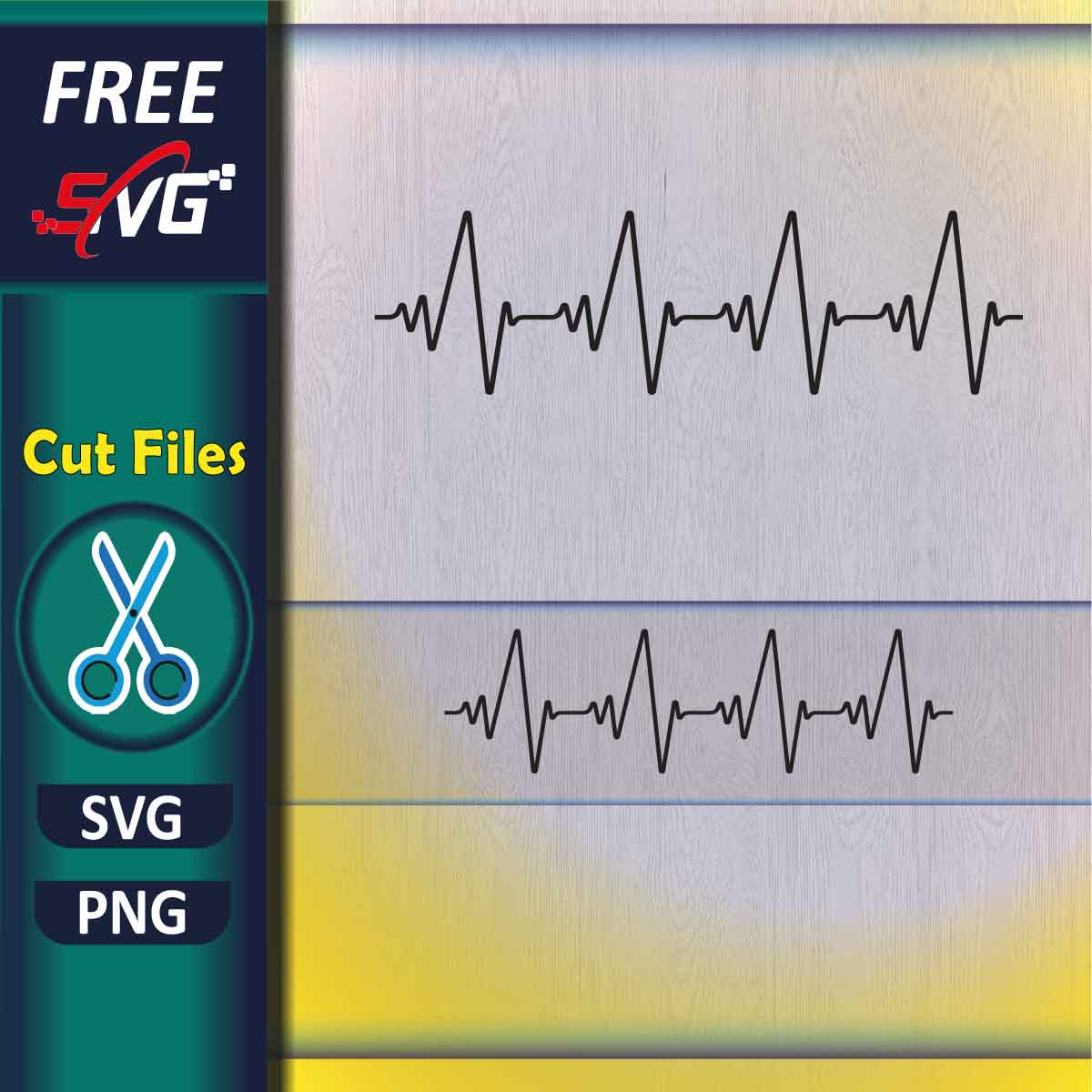 Heartbeat line - EKG SVG Free