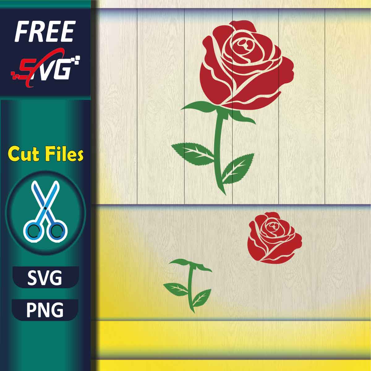 Free Rose Flower Circle Monogram Frame SVG Cut File