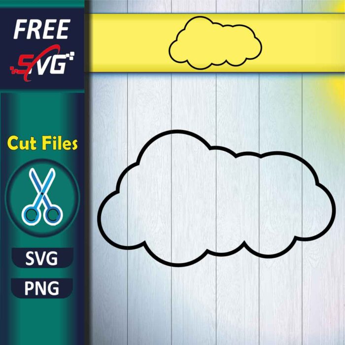 Cloud SVG Free, Cloud outline SVG, Cloud Shape