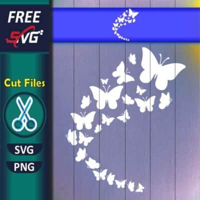 Flying butterflies SVG free Download