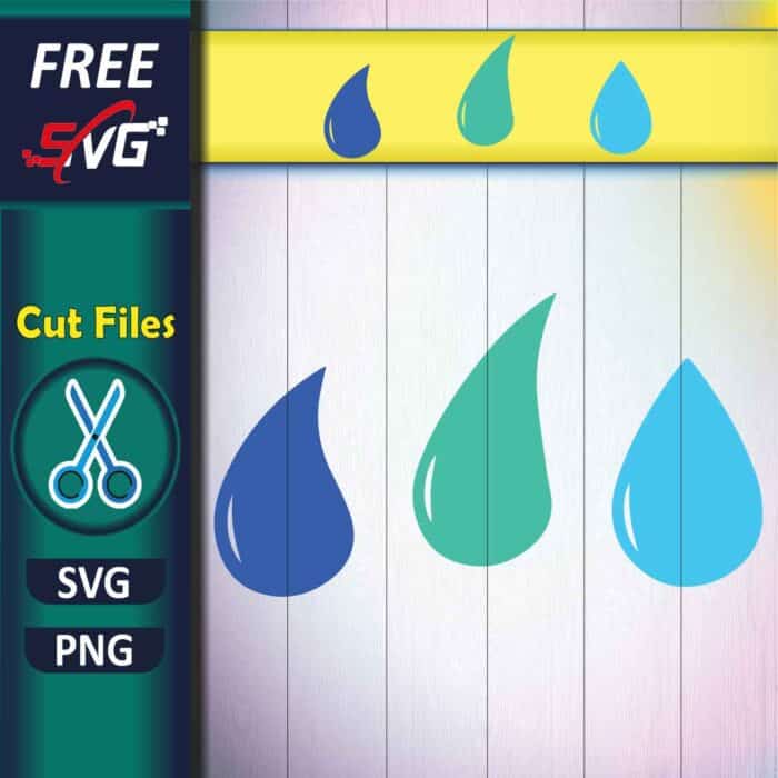 Rain Drops SVG Free, Raindrops SVG for Cricut
