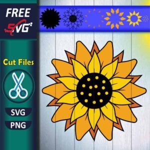 Sunflower SVG Free for Cricut