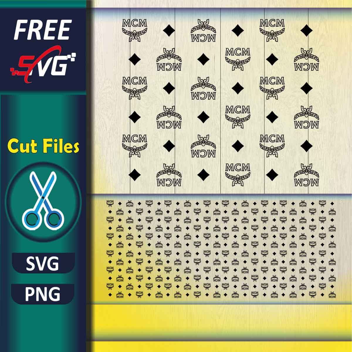 MCM Logo SVG Free, Cut files for Cricut