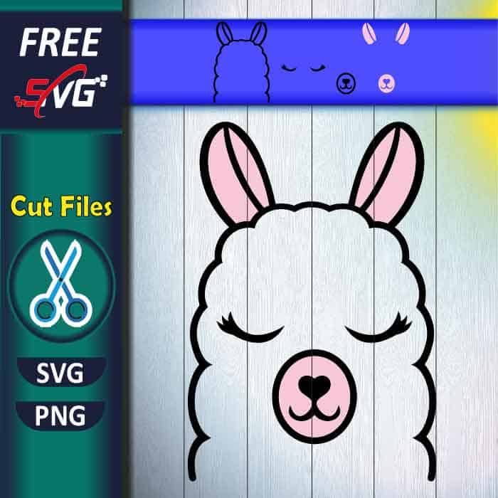 Llama Face SVG Free for Cricut
